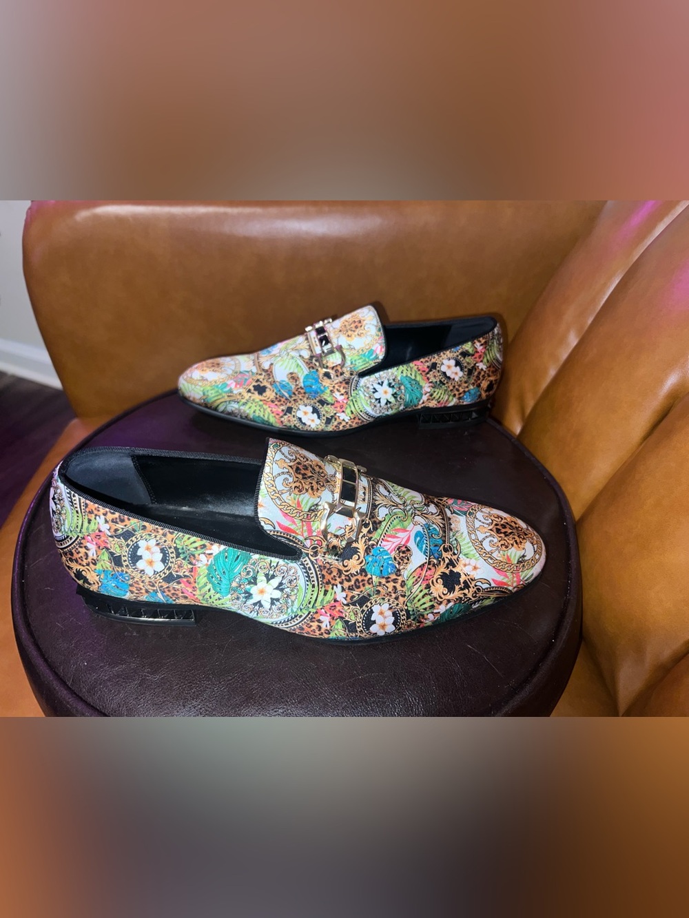 ALDO Bowtie968 Multi Printed Loafers men’s size 11